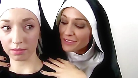 Tra sheere and dildo in front of the kitchen